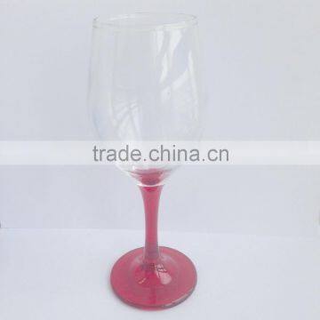 Wine Glass With Colored Stem, Yellow Champagne Glass, Red Wine Glass photo-3