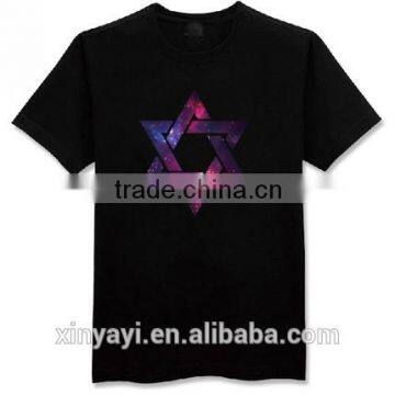 2014 Colorful Geometric Six-pointed Star Loose Plus Size Men Short Sleeve t Shirt photo-2