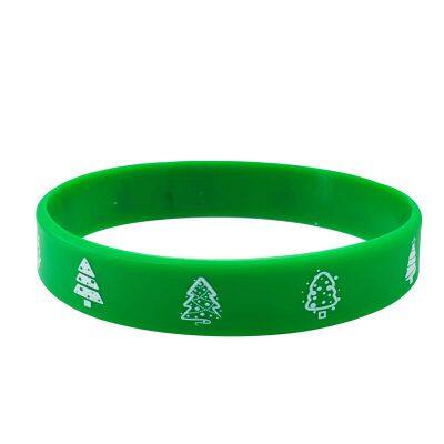 Free Sample Promotional Festive Durable Customized Christmas Silicone Bracelets Perfect for Christmas Holiday photo-6