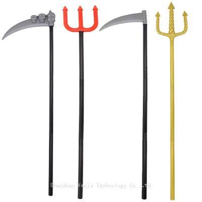 Kids Halloween Plastic Trident Props - Assembled Toy Weapons for Cosplay Parties