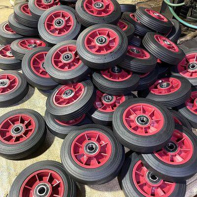 Solid Rubber Powder Wheel With Plastic Rim 6X2
