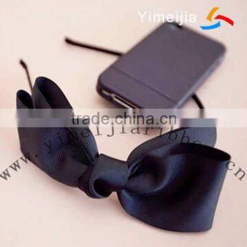 Black grosgrain ribbon to make hair bowknot