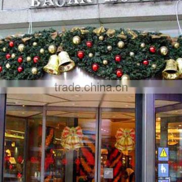 Hotal christmas PVC plants & balls scene front door decor