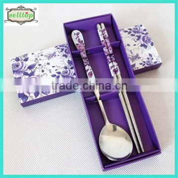 Hot sell satinless steel tableware 2014 best wedding gifts souvenirs