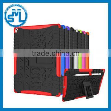 Heavy Duty Rugged Tyre lines Robot Armor Tablet PC Case Cover For iPad Pro 12.9 inch Shockproof Case With Kickstand