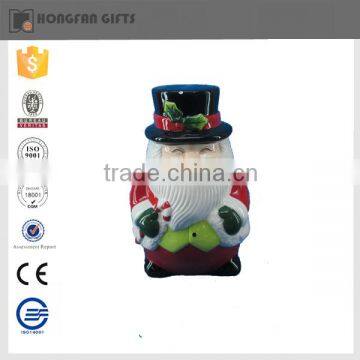 2016 new style christmas Sanat ceramic sugar jar