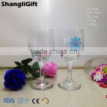 Clear 165ml Glass Goblet Wine Cup Glass Goblet For Liquor