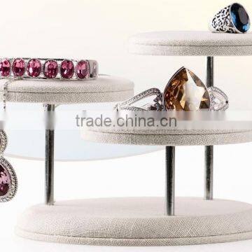 New Design Fancy Fabric Jewelry Display Tray for Ring Bracelet Neckalace S1272