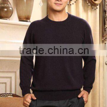 men's basic design 100% cashmere sweater