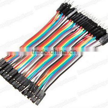 2.54mm solderless breadboard wire 40pcs male female jumper wire ribbon cable