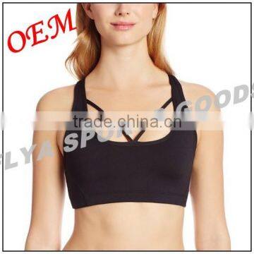 Dry Fit Polyester Spandex Custom Yoga Sports Bra Women Fitness Bra