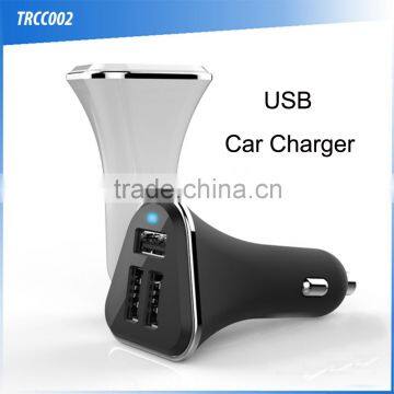 (110125) Multipurpose Colorful Dual USB Car Charger for iPad and Smart Phone