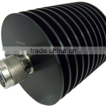 N Attenuator Male To Female Up To 4 GHz To 100 Watts With Black Aluminum Heatsink