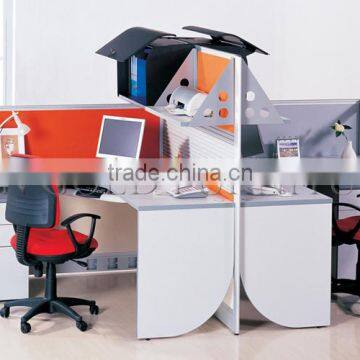 Modern office furniture with hang cabinet 2 person panel office workstation ( SZ-WS022)