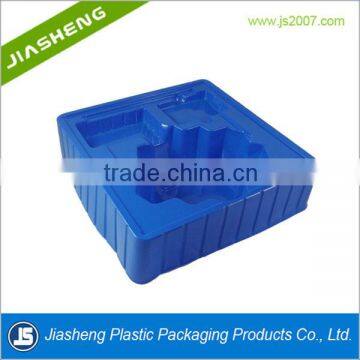 Blue colored blister packaging plastic tray for toy packaging in Dongguan