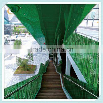Green Leaves Digital Printing Glass Tiles for Exterior Building
