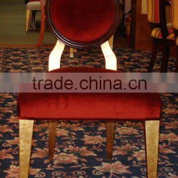 Red fabric wooden dining chair XYD288