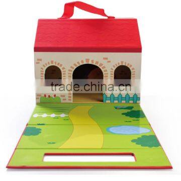 Christmas Gift Set Portable Play Set-farm Set 9 Different Animals in a House Box Learning Toy Manufacturer photo-2