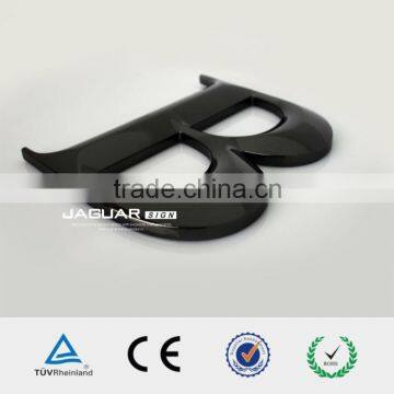 polished word B acrylic coating film 3d metal effect letter sign