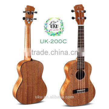 made in China music instruments concert cheap mahogany plywood hawaiian ukulele guitar with lele bag