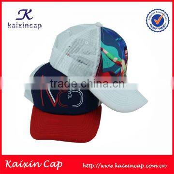 Promotional 5 Panel Screen Printing Plain Sliver Curved Bill Trucker Hat photo-4