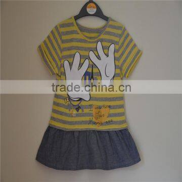 Wholesale girls clothing girls one piece simple dresses for high quality