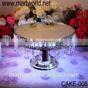 Hot sale Hanging Crystals Cake Stand with LED light for wedding/ home/party decoration(CAKE-008)