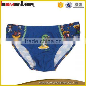 100% nylon little boys swim brief custom kids photo boy swimming trunk