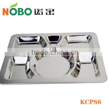 Metal Fast Food Tray with Compartments