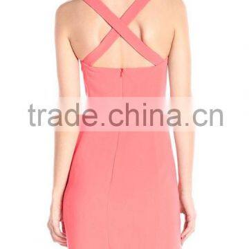 2016 New Fashion Design Halter Dress Women New Sexy Slit Nighty Design photo-3