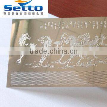 Photo etched crafts/photo etched stencil/stainless steel stencils
