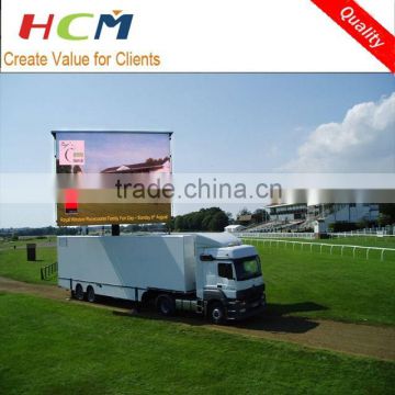 HD Truck/trailer/car moving led display 2016 led mobile stage truck for sale blue film sex