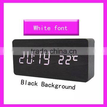 Promotion Multifunctional Led Time Machine Wooden Clock