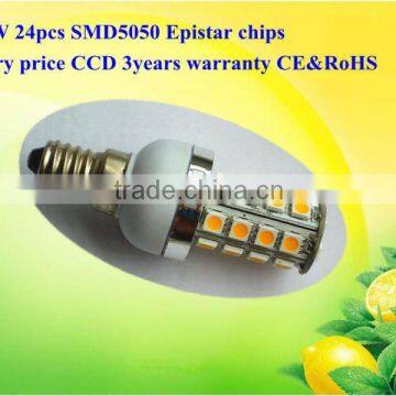 380lm Epistar Chip 24pcs smd5050 led lights g9 5w(no cover)