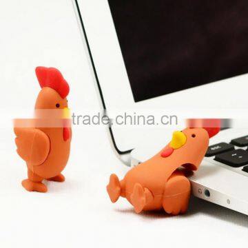 Customized Chicken Design Silicone USB Flash Drive