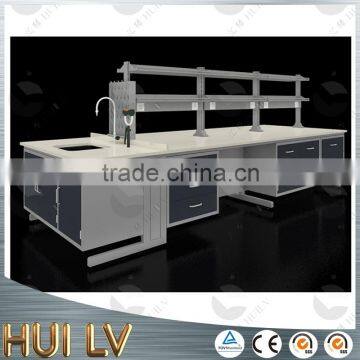 TOP Quality!!! C-frame Steel and Wool Epoxy Resin Worktop Laboratory Island Bench photo-2