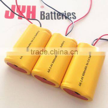 2.4V 600MAH NICD battery pack for mosquito bat