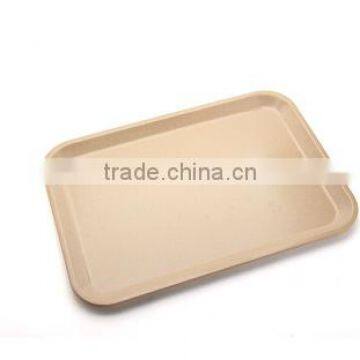 Natural color eco-friendly bamboo fiber tray