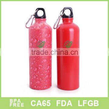 750ml aluminium single wall water bottle