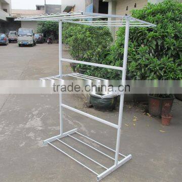 Steel clothes hanging rack/Standing outdoor clothes drying rack/Rustproof stainless steel clothes hanger