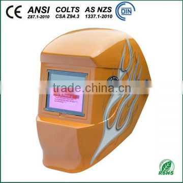 WH0106 Yellow Color Welding Helmet with Decal