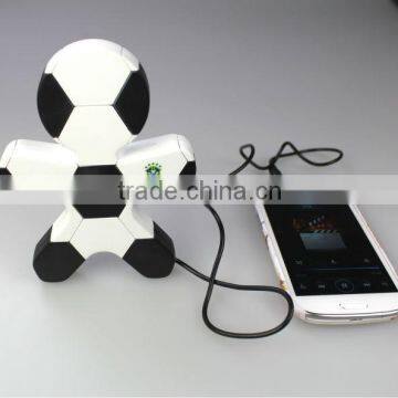 2014 the hot sale Football-shaped Portable Speaker For World Cup design promotion gifts