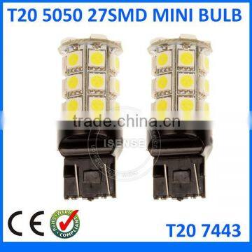 auto parts dome lamp white color t20 7443 27smd 5050 car led dash light