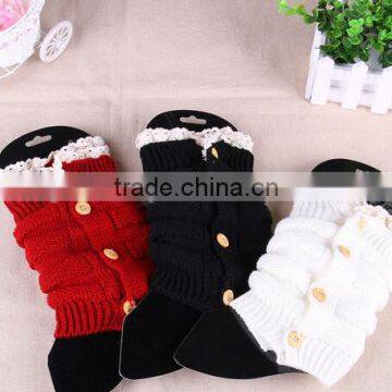 Short Lace Hollow out Leg Warmers,Button Sexy Boot Cuff, Thick Women Knee Socks, Boot Socks, Thick Warm Womens Leg Warmers,