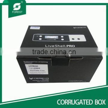 Matt black paper corrugated box for mailing