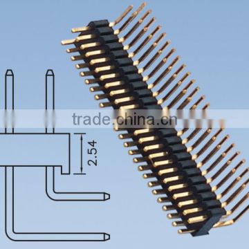 1.27mm*2.54mm Right Angle Pin Header Pitch: 1.27 mm Double Row H=2.54 W=5.0