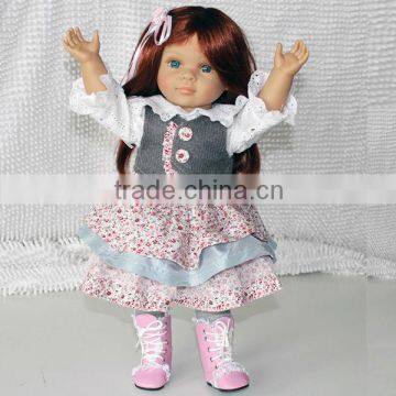 Fashion reborn vinyl dolls 18 inch american girl doll