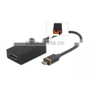 SlimPort (Micro USB) to HDMI/Female Adapter New! 1920*1080p; For LG, Google, Asus, Fujitsu smartphones/tablets; 200mm