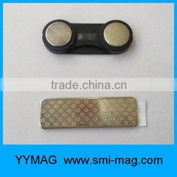 Plastic magnetic name tag holder