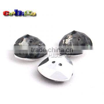 30L(19mm) Triangle Arc Acrylic Sewing Rhinestone Button For Apparel Bag Accessories #FLN023-30L(Mix-s)